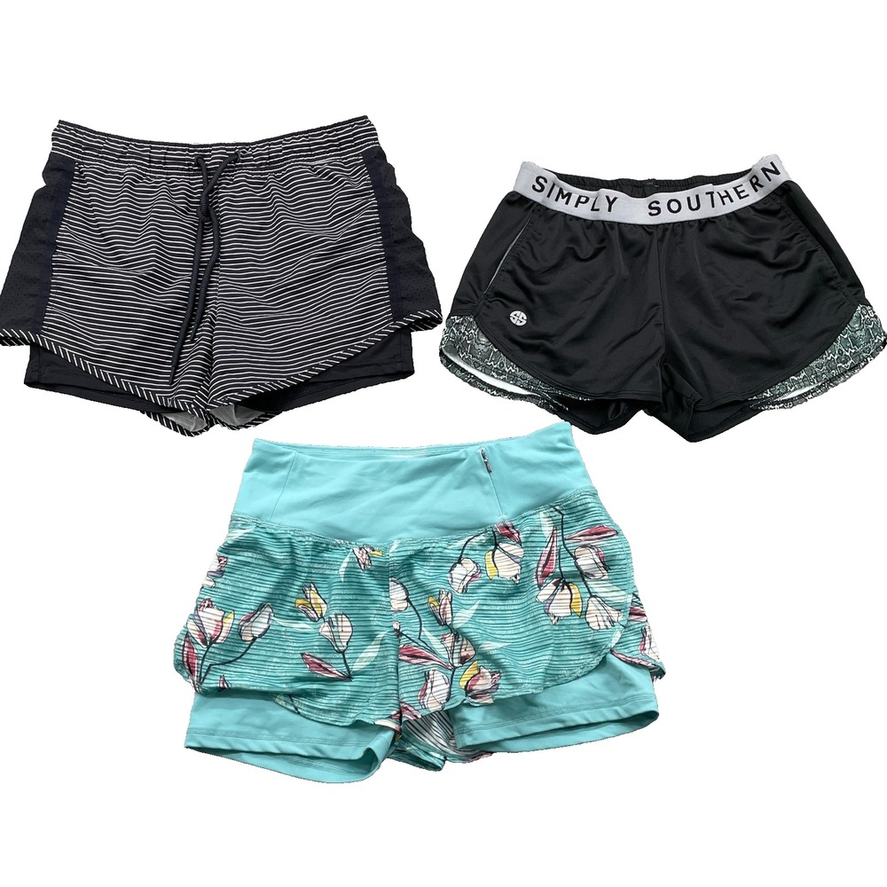 Athletic Shorts LOT (3) Women Small Mix Brand Training Sportswear Running Preppy